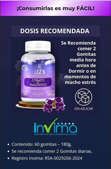GOMAS DE CITRATO DE MAGNESIO +  Gorro migraña